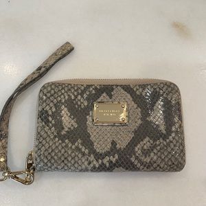 Michael Kors Snakeskin Wristlet